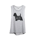 thumbnail image 1 of West Highland White Terrier Westie Dog Silhouette Women's Fashion Sleeveless Muscle Workout Yoga Tank Top Sport Grey Large, 1 of 3