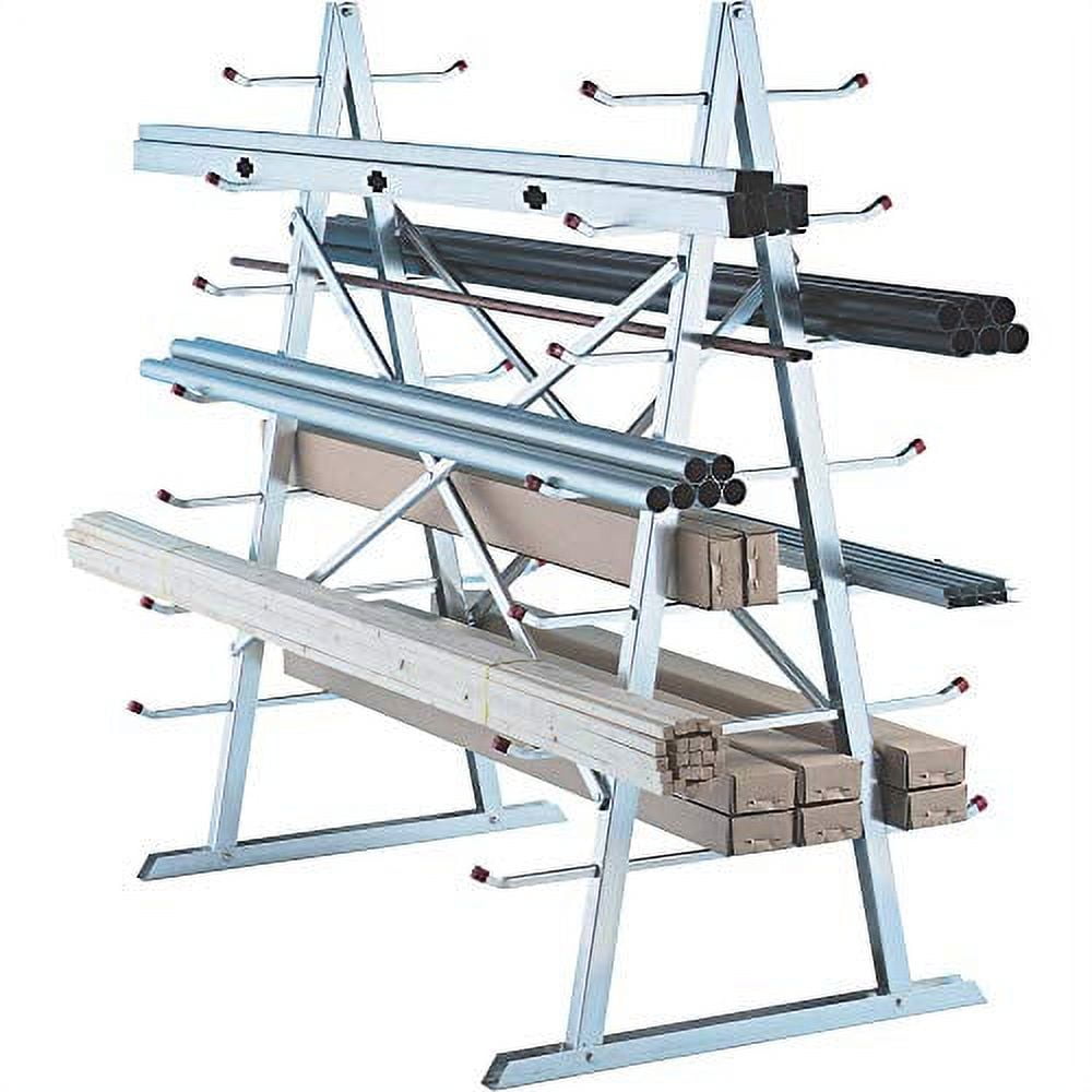 Galvanized Steel 7-Shelf Horizontal Storage Rack, 5ft x 3ft