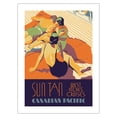 thumbnail image 1 of West Indies Cruises - Suntan - Canadian Pacific Steamships - Vintage Ocean Liner Travel Poster c.1936 - Fine Art Matte Paper Print (Unframed) 24x32in, 1 of 4