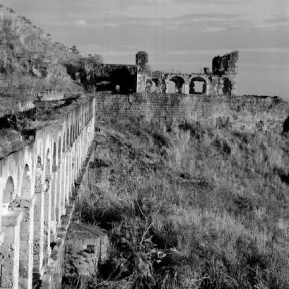 West Indies Saint Christopher Island ld ruins of surrounding walls Canvas Art - (18 x 24)