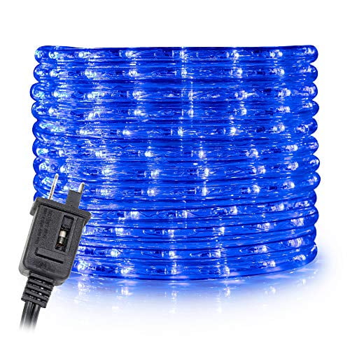 West Ivory 108LEDs, 10ft Blue LED Rope Light, Connectable Outdoor Permanent Waterproof Accent Exterior Lighting, PVC Case, ETL Certified, for Holiday, Backyard Patio, Home Garden, Decorative