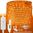 thumbnail image 1 of West Ivory 2286LEDs, 2x150ft Orange LED Rope Light w/ 8 Mode, Connectable Outdoor Permanent Waterproof Accent Exterior Lighting, Safety Fuse, PVC Case, Holiday, Backyard Patio, Home Garden,Decorative, 1 of 9
