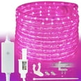 thumbnail image 1 of West Ivory 2286LEDs, 2x150ft Pink LED Rope Light w/ 8 Mode, Connectable Outdoor Permanent Waterproof Accent Exterior Lighting, Safety Fuse, PVC Case, Holiday, Backyard Patio, Home Garden, Decorative, 1 of 8