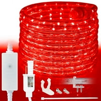 West Ivory 2286LEDs, 2x150ft Red LED Rope Light w/ 8 Mode, Connectable Outdoor Permanent Waterproof Accent Exterior Lighting, Safety Fuse, PVC Case, Holiday, Backyard Patio, Home Garden, Decorative
