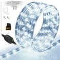 thumbnail image 1 of West Ivory 288LEDs, 25ft Cool White LED Rope Light, Connectable Outdoor Permanent Waterproof Accent Exterior Lighting, PVC Case, ETL Certified, for Holiday, Backyard Patio, Home Garden, Decorative, 1 of 9