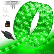 WYZworks 288LEDs, 25ft Green LED Rope Light, Connectable Outdoor Permanent Waterproof Accent Exterior Lighting, PVC Case, ETL Certified, for Holiday, Backyard Patio, Home Garden, Decorative