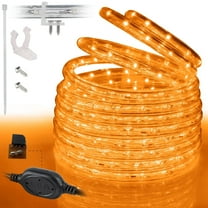 West Ivory 3/8" (10' feet) ORANGE LED Rope Lights 2 Wire Accent Holiday Christmas Party Decoration Lighting (10', 25', 50' ft option)| ETL Certified