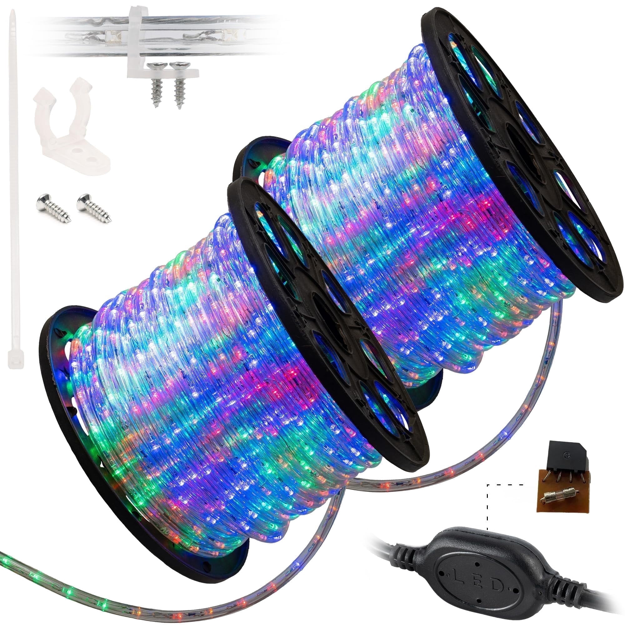 Outdoor Led Rope West Ivory 3312LEDs, 300ft Colorful LED Rope Light, Connectable Outdoor ...
