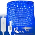 thumbnail image 1 of West Ivory 76LEDs, 10ft Blue LED Rope Light, Connectable Outdoor Permanent Waterproof Accent Exterior Lighting, PVC Case, ETL Certified, Holiday, Backyard Patio, Home Garden, Decorative, 1 of 9