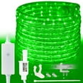 thumbnail image 1 of West Ivory 76LEDs, 10ft Green LED Rope Light w/ 8 Mode, Connectable Outdoor Permanent Waterproof Accent Exterior Lighting, Safety Fuse, PVC Case, Holiday, Backyard Patio, Home Garden, Decorative, 1 of 9
