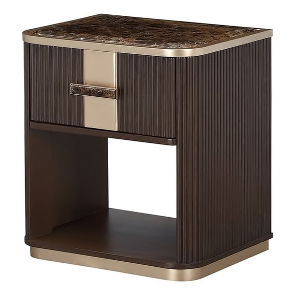 West Kensington 1-Drawer Nightstand - Medium Espresso