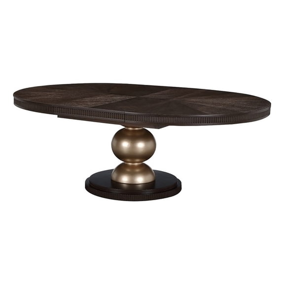West Kensington Oval Dining Table - Medium Espresso
