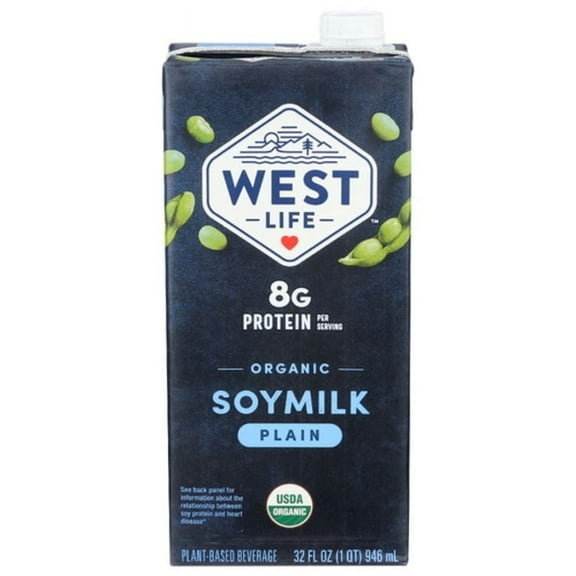 West Life Organic Original Soy Milk 32 fl oz Pack of 4