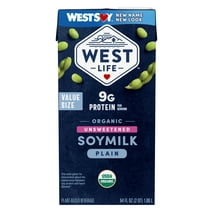 West Life Organic Original Unsweetened Soymilk, Shelf-Stable, 64 fl oz