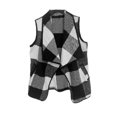 thumbnail image 1 of West Loop Buffalo Plaid Vest, Women's Sleeveless Black and White Vest, One Size, 1 of 2
