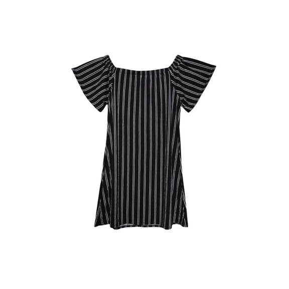 West Loop Casual Off the Shoulder Striped Dress, Women's XXL