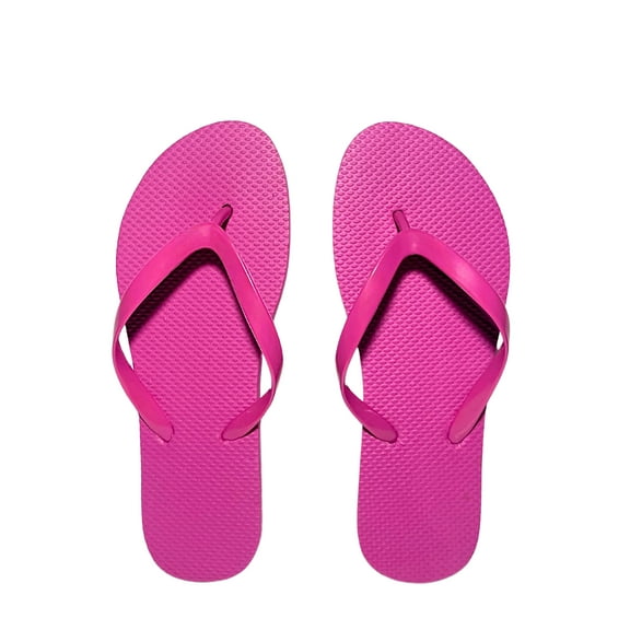 West Loop Womens Pink Flip Flop Sandals - Small