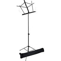 West Music Lightweight Wire Music Stand with Durable Bag - Adjustable & Foldable, Black Finish