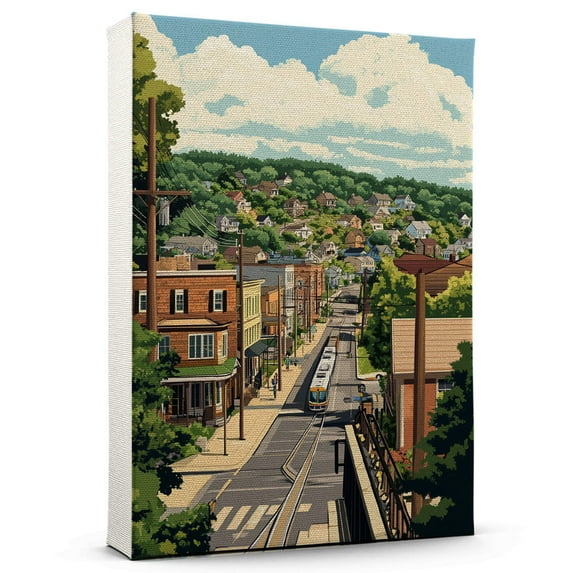 West Norriton Vintage Travel Canvass, Pennsylvania Canvas Wall Art, West Norriton Canvas Wall Art, Pennsylvania Wall Art Picture Print Decor - 105AZ1496