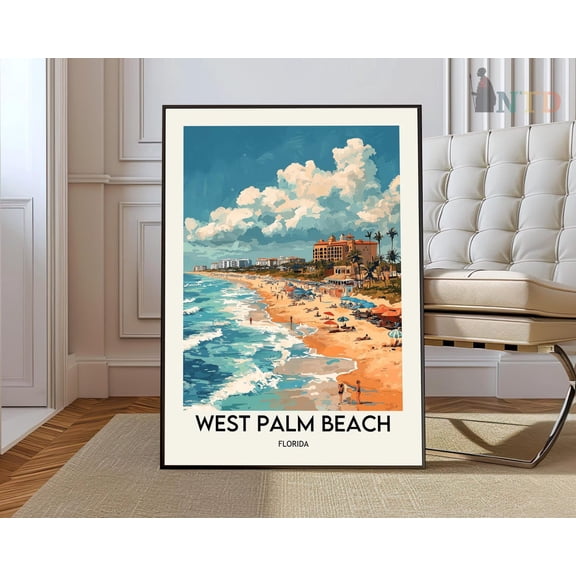 West Palm Beach Florida Coast Poster Unframed Paper Print