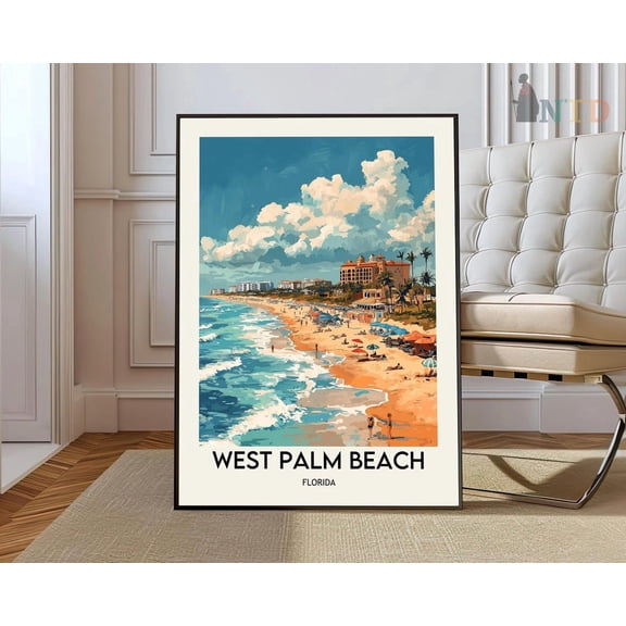 West Palm Beach Florida Coast Poster Unframed Paper Print
