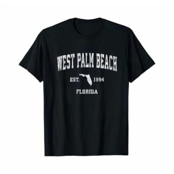 West Palm Beach Florida FL Vintage Athletic Sports Design T-Shirt