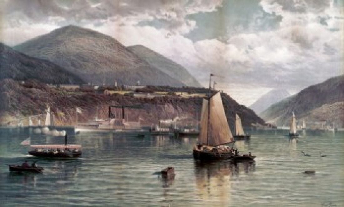 West Point by Andrew Melrose 1826-1901 Canvas Art - Andrew Melrose (18 x 24)