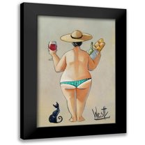 West, Ronald 11x14 Black Modern Framed Museum Art Print Titled - Bouquets and Wine