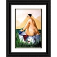 thumbnail image 1 of West, Ronald 11x14 Black Ornate Wood Framed with Double Matting Museum Art Print Titled - Private Bath, 1 of 4
