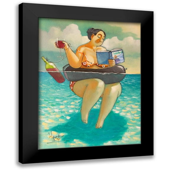 West, Ronald 12x14 Black Modern Framed Museum Art Print Titled - Kaalkop