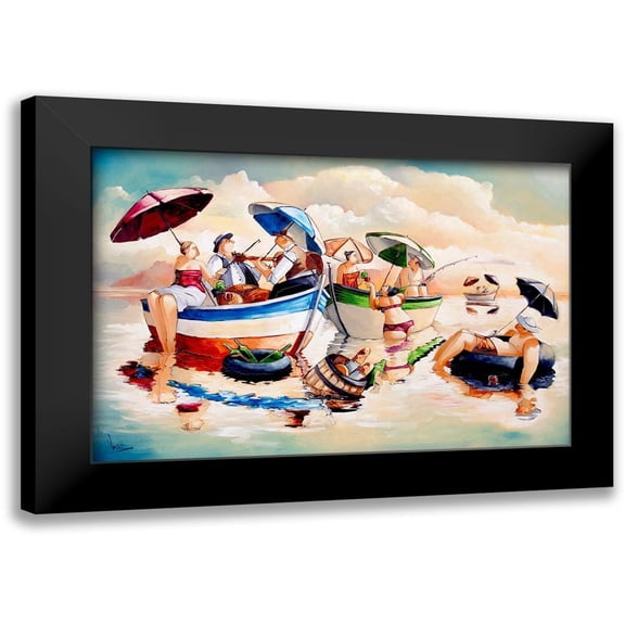 West, Ronald 14x11 Black Modern Framed Museum Art Print Titled - Water Lunch