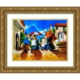 thumbnail image 1 of West, Ronald 14x12 Gold Ornate Wood Framed with Double Matting Museum Art Print Titled - Couple Dancing, 1 of 4