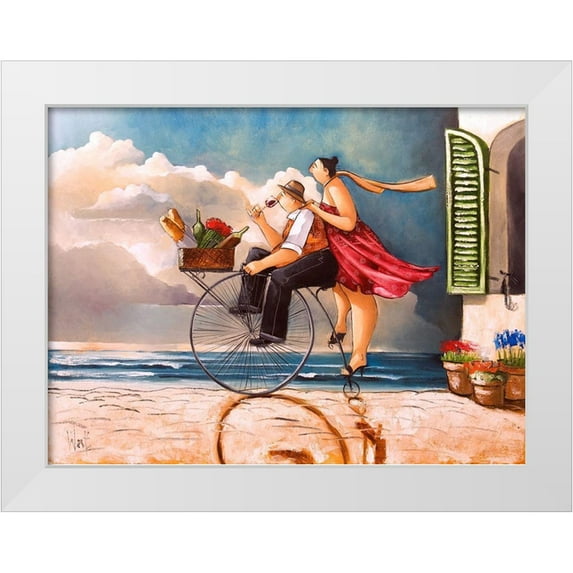 West, Ronald 24x19 White Modern Wood Framed Museum Art Print Titled - Delivery I