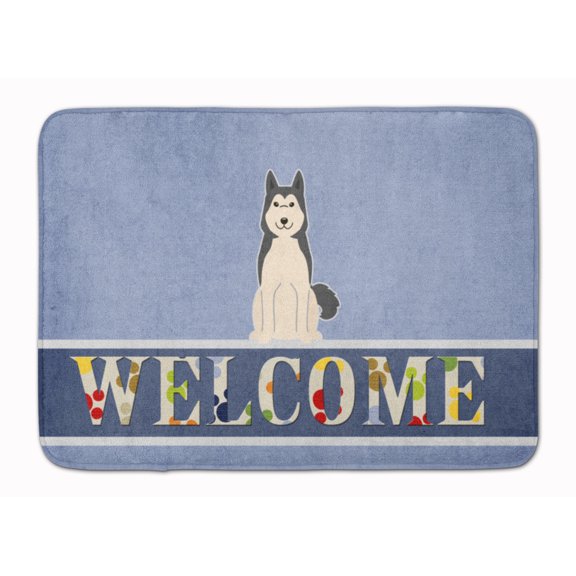 West Siberian Laika Spitz Welcome Machine Washable Memory Foam Mat