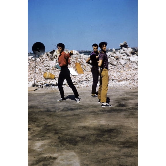West Side Story Featuring George Chakiris 24X36 Classic Hollywood Poster On Set Dancing