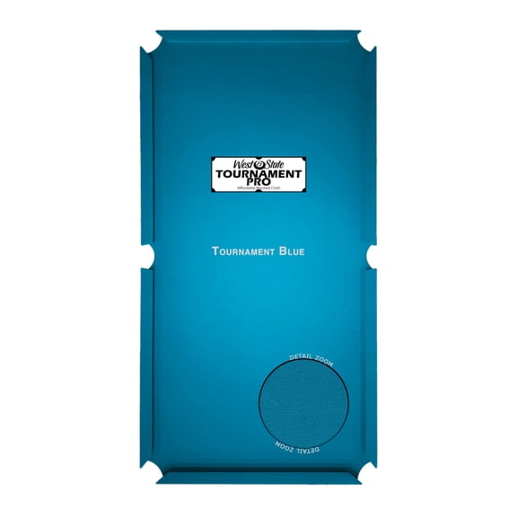 West State Billiards 25 oz Tournament Pro Worsted Pool Table Felt Replacement Kit for 7 Foot Tables - Tournament Blue