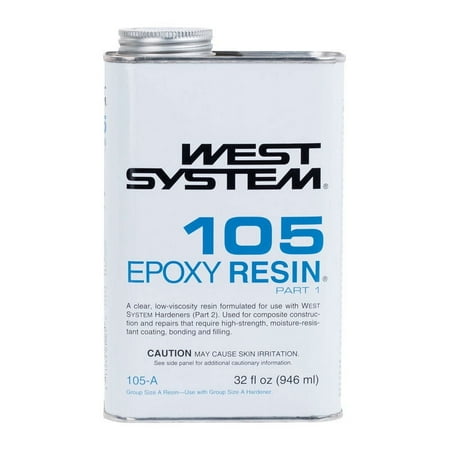 West System 105A Epoxy Resin 1 Quart, Clear