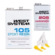West System 105B Epoxy Resin with 205B Fast Epoxy Hardener & 300 Mini Pumps Set