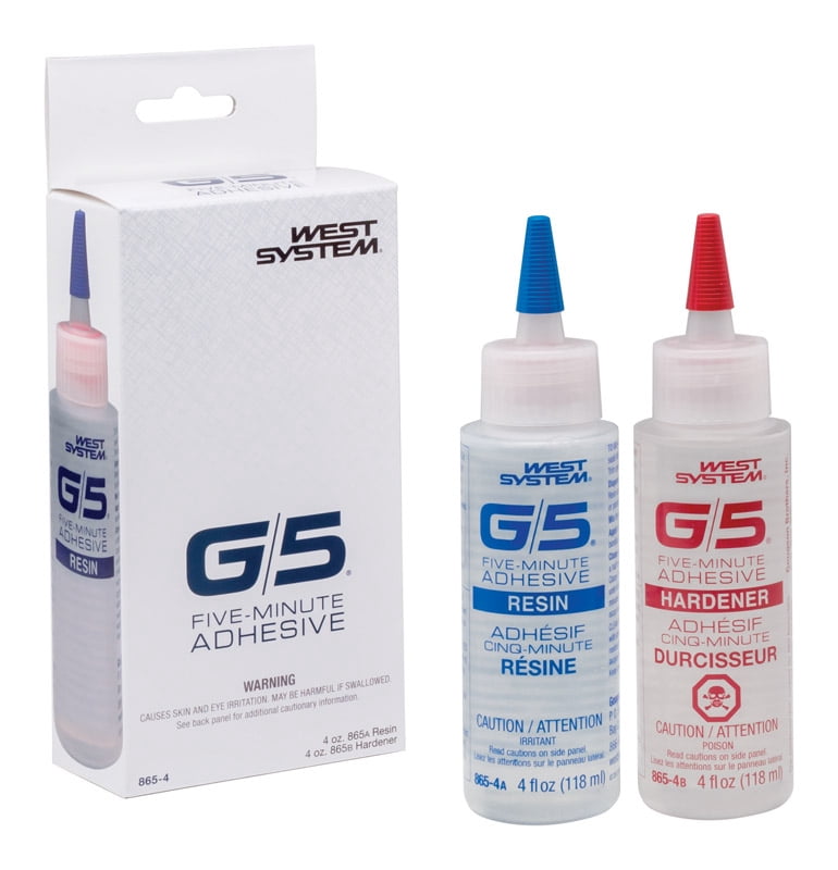 West System 1832385 G-5 Glue Adhesive Kit, Clear - Pack of 2