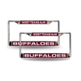 thumbnail image 1 of West Texas A&M Buffaloes Chrome Metal Laser Cut License Plate Frame - Set of Two Frames, 1 of 6