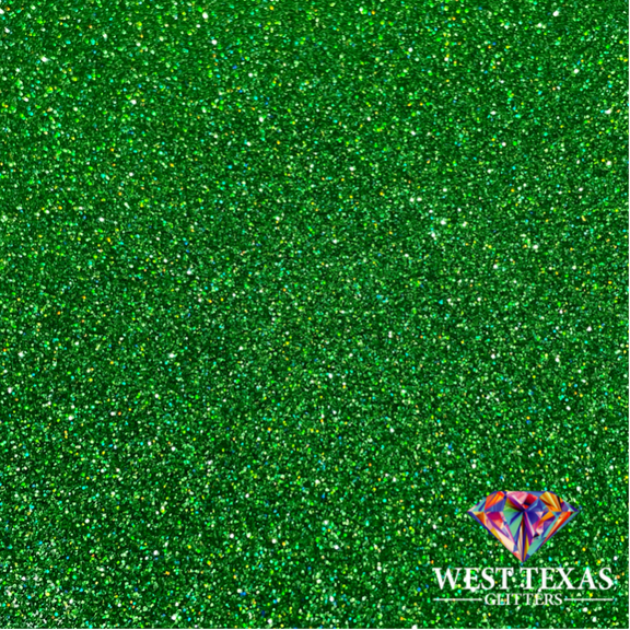 West Texas Glitters 2oz Holographic Green Glitter, Leprechaun, Art and Craft Glitter, 1 Each Shaker Bottle