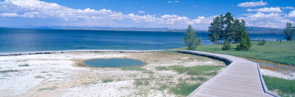 West Thumb Geyser Basin Yellowstone Wyoming Canvas Art - Panoramic Images (36 x 12)