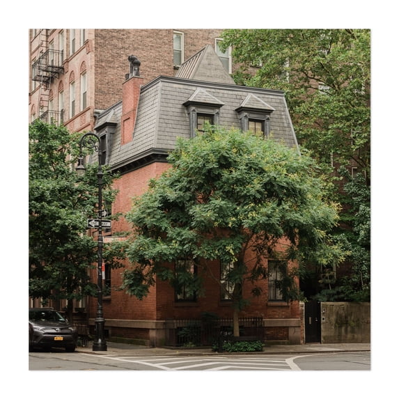 West Village Residential 12 - Manhattan New York Photography Architecture Cityscape Street Photography City Vintage Unframed Wall Art Print 40 x 40 inches