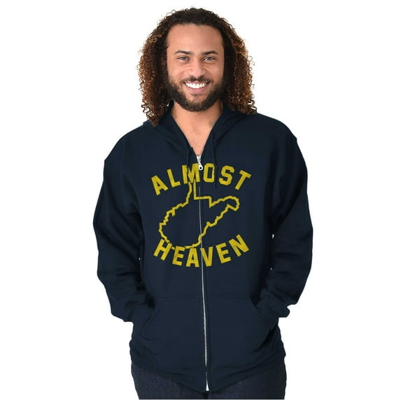 West Virginia Almost Heaven Vacation Zip Up Hoodie Men's Women's Brisco Brands L