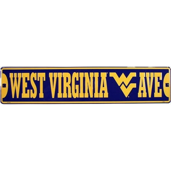 West Virginia Ave Embossed Metal Novelty Street Sign