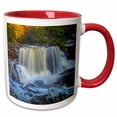 thumbnail image 1 of 3drose, West Virginia, Blackwater Falls State Park. Winter Waterfall., 11oz Two-tone Red Mug, 1 of 6