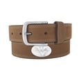 thumbnail image 1 of West Virginia Concho Crazyhorse Leather Belt- 44 Waist, 1 of 1