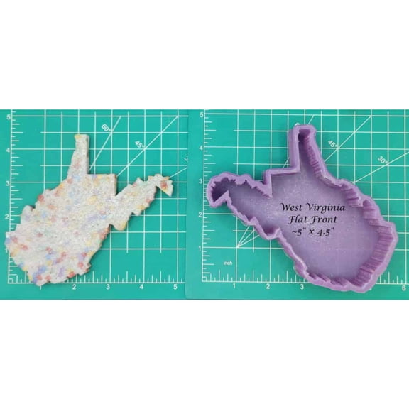 West Virginia Flat Front Silicone Freshie Mold