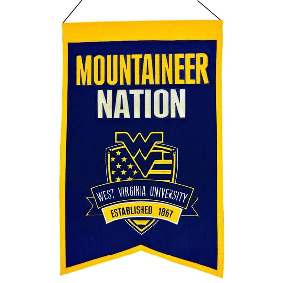 West Virginia - High Quality Embroidered Banner Flag - Established 1867