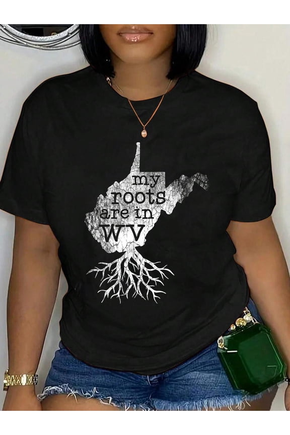 West Virginia Home Roots State Map T-Shirt